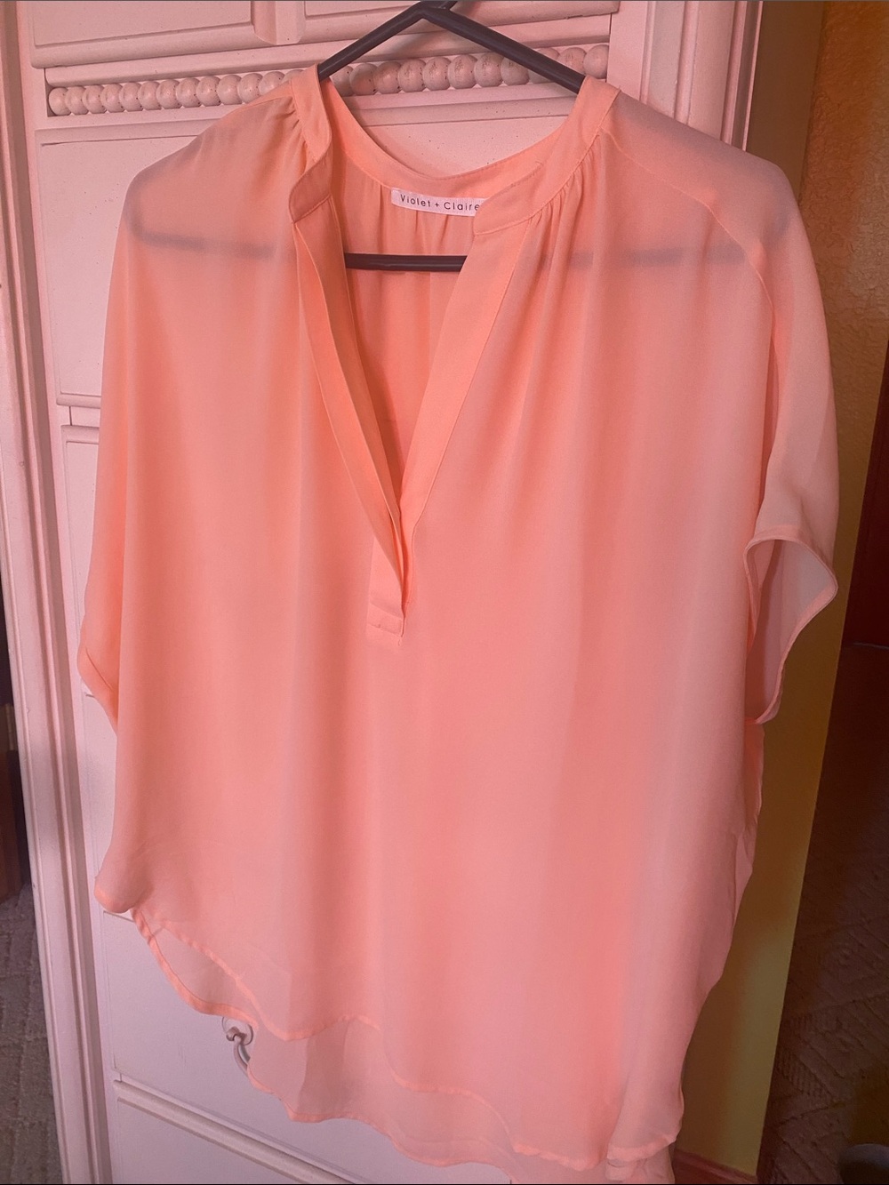Violet & Claire Soft Peach Blouse